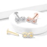 Labret internally threaded with studded infinity sign Piercing Jewelry