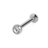 Push-in labret with stone Body Piercing