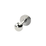 Push-in labret made of titanium