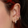Labret with studded heart with bow and internal thread Piercing Jewelry