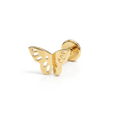 Butterfly labret in titanium