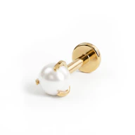 Titanium labret with pearl