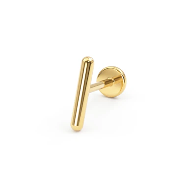 Titanium labret with bar