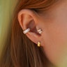 Titanium labret with CZ butterfly Piercing Jewelry