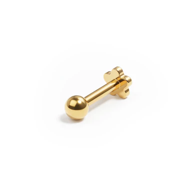 Flower flat back titanium labret