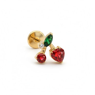 Labreta s čerešňou z farebných kamienkov