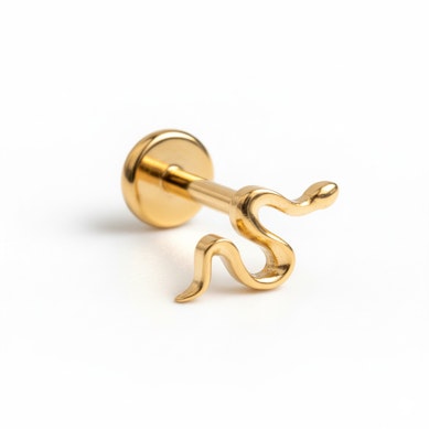 Titánová labreta s malým hadom