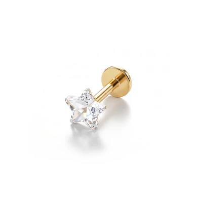 Labret with star shaped stone