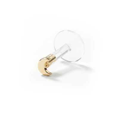 Labret od 14K zlata s polumjesecom
