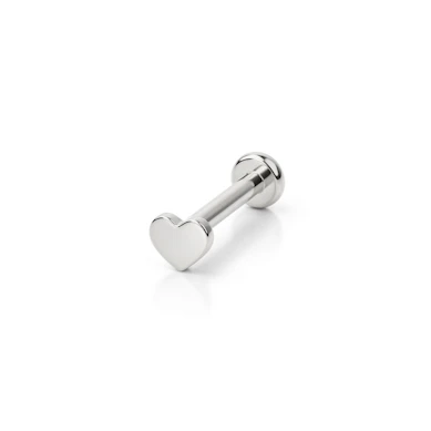 Labret made of titanium with internally threaded top in different designs