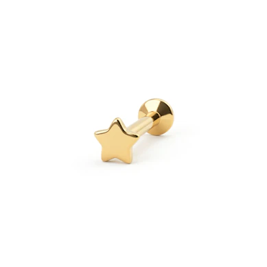 Labret with star-shaped stud