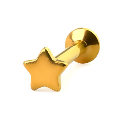 Labret with star-shaped stud