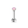 Labret with internally threaded opalite top Body Piercing