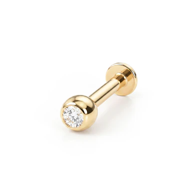 Labret από 14Κ χρυσό με πετράδι