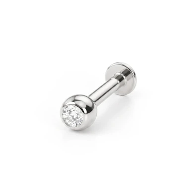 Labret iz 14-kt zlata s kamnom