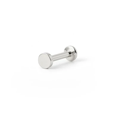 Labret internally threaded with flat disc