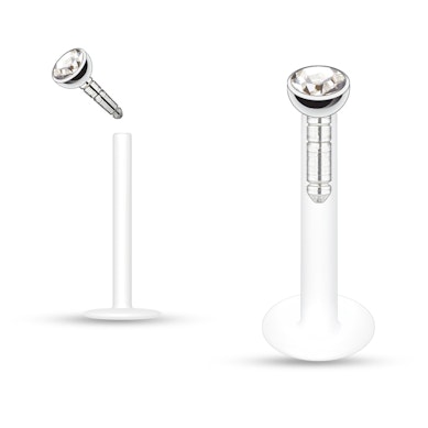 Labret made of ptfe in a variety of stone colors