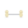 Nipple piercing with pineapples in the ends Body Jewelry
