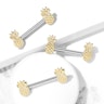 Nipple piercing with pineapples in the ends Piercing