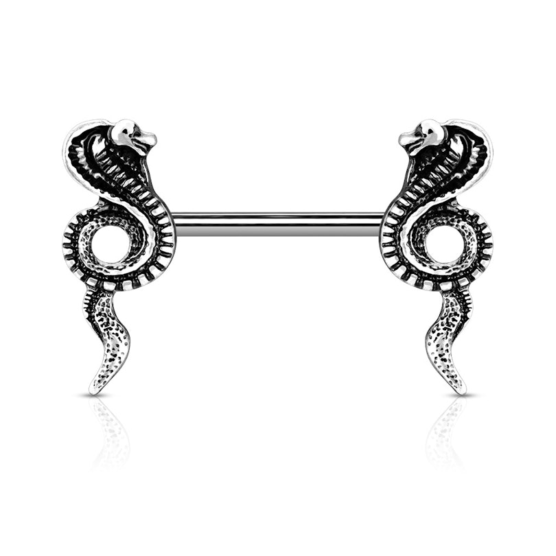 Nipple piercing with cobras in the ends Piercing Jewelry