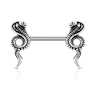 Nipple piercing with cobras in the ends Piercing Jewelry