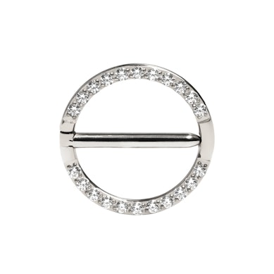 Titanium nipple clicker with pave stones