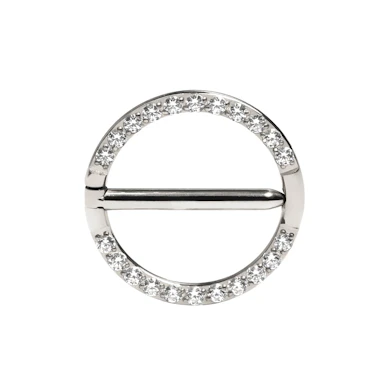 Titanium nipple clicker with pave stones