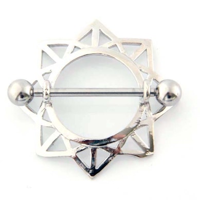 Nipple shield with sun flower