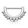 Nipple clicker with jeweled edge in half moon Piercings
