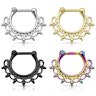 Septum clicker made of surgical steel with ornamental design Piercings