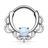 Septum clicker with opal stone and chain design Piercing