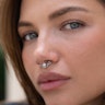 Septum clicker with opal stone and chain design Piercing