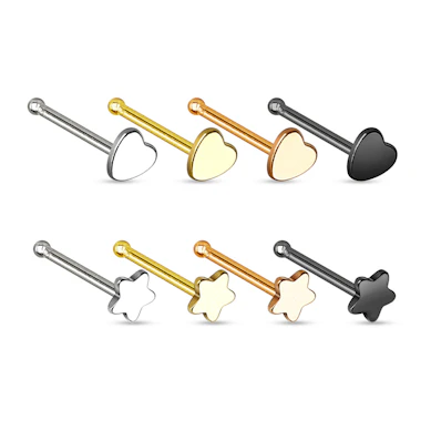 Nose stud in a variety of motifs