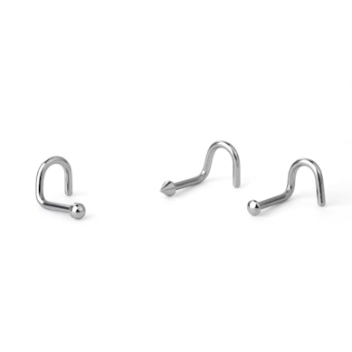 Nose screw made of titanium in your choice of design