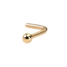 Nose ring made of 14k gold with ball Piercing