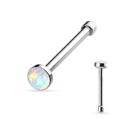 Nose stud with opal stone