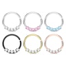 Septum ring of a small size with tiny stones Body Piercing