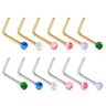 14k gold nose ring with opal stone in your choice of color Piercing Jewelry