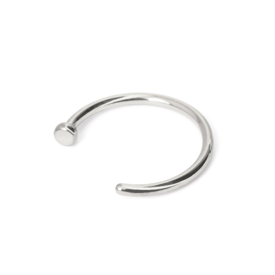 Nose ring made of titanium