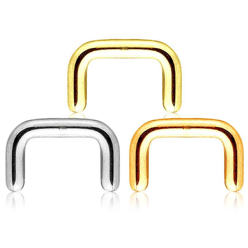 Septum retainer made of solid 14k gold Piercing Jewelry