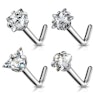 Nose ring made of titanium with stud Body Jewelry