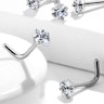 Nose ring made of titanium with stud Body Piercing