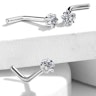 Nose ring made of titanium with stud Piercing Jewelry