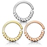 Septum ring with plaited semicircle Piercing Jewelry