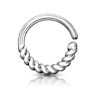 Septum ring with plaited semicircle Piercing