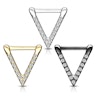 Septum clicker with paved triangle shape Piercing Jewelry