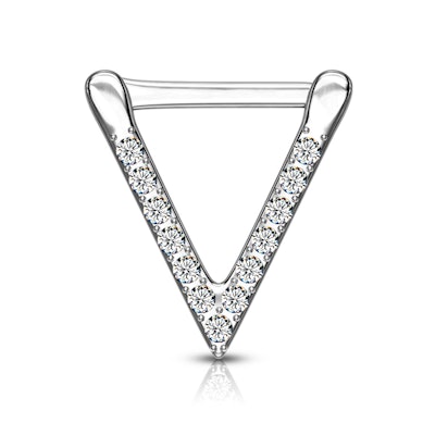 Septum clicker with paved triangle shape
