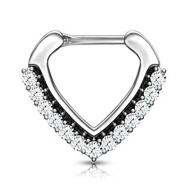 Septum clicker with paved chevron shape