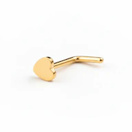 Titanium nose stud with heart