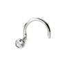 14k gold nose screw with bezel-set crystal gem Piercings